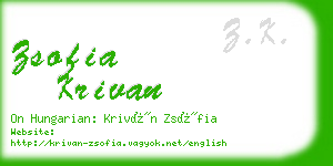 zsofia krivan business card